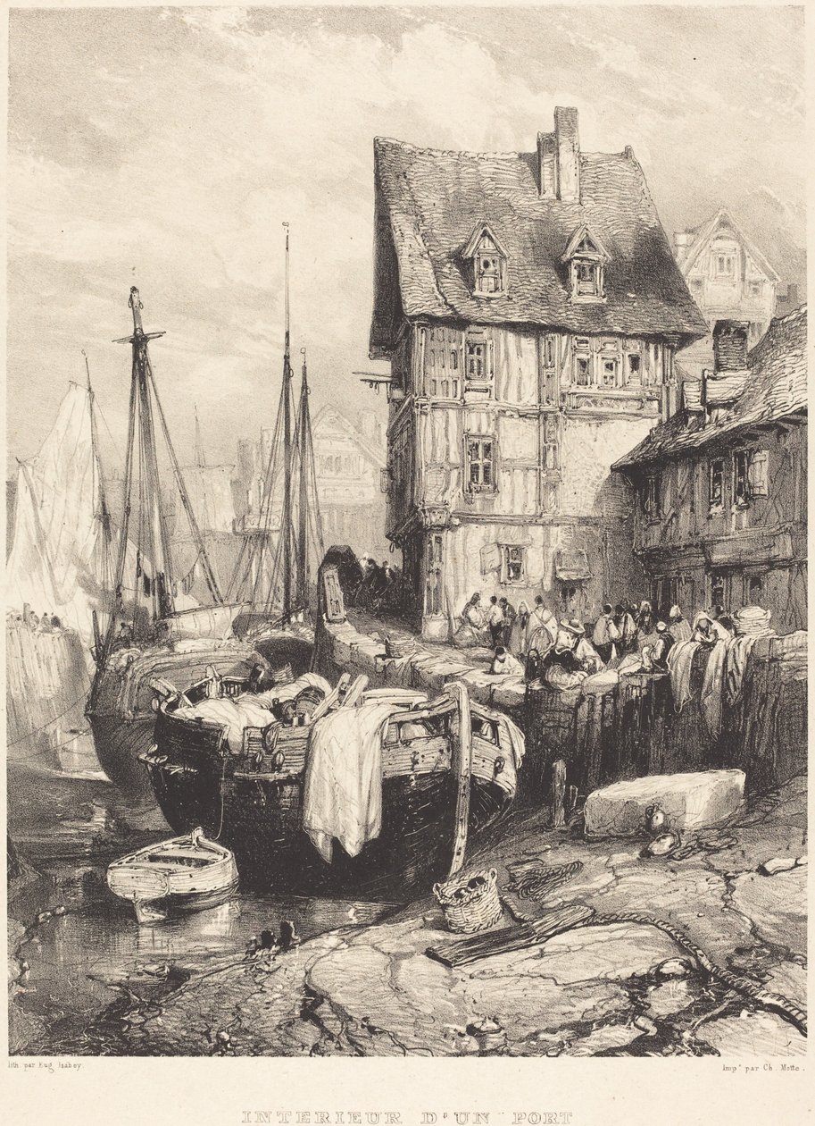Hafeninneres von Eugene Isabey