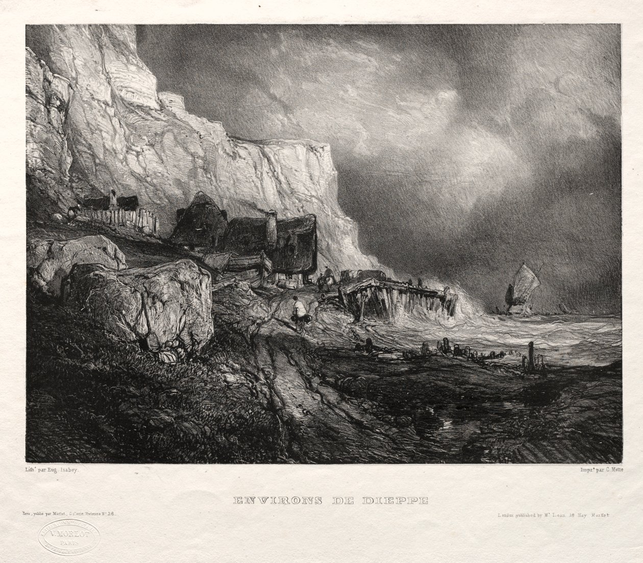 Sechs Marines: Umgebung von Dieppe von Eugene Isabey