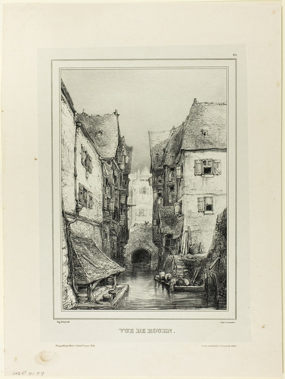 Ansicht von Rouen von Eugene Isabey