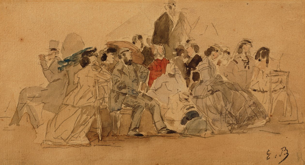 Nachmittag am Strand, ca. 1865 von Eugene Louis Boudin