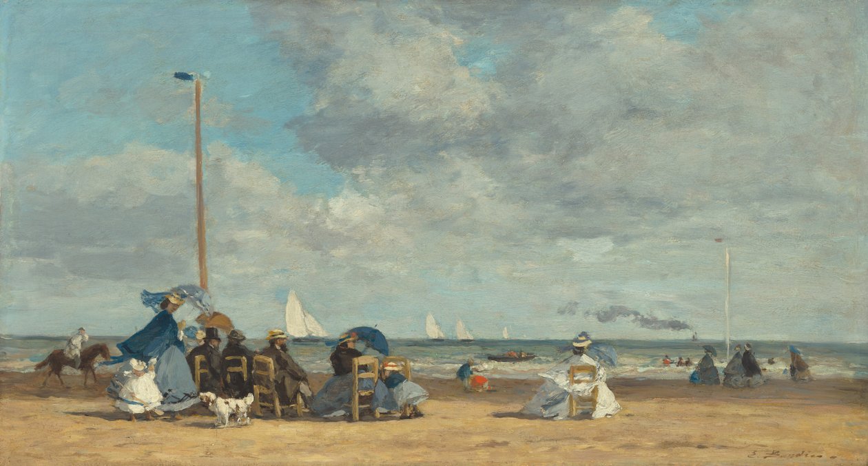 Strand von Trouville von Eugene Louis Boudin