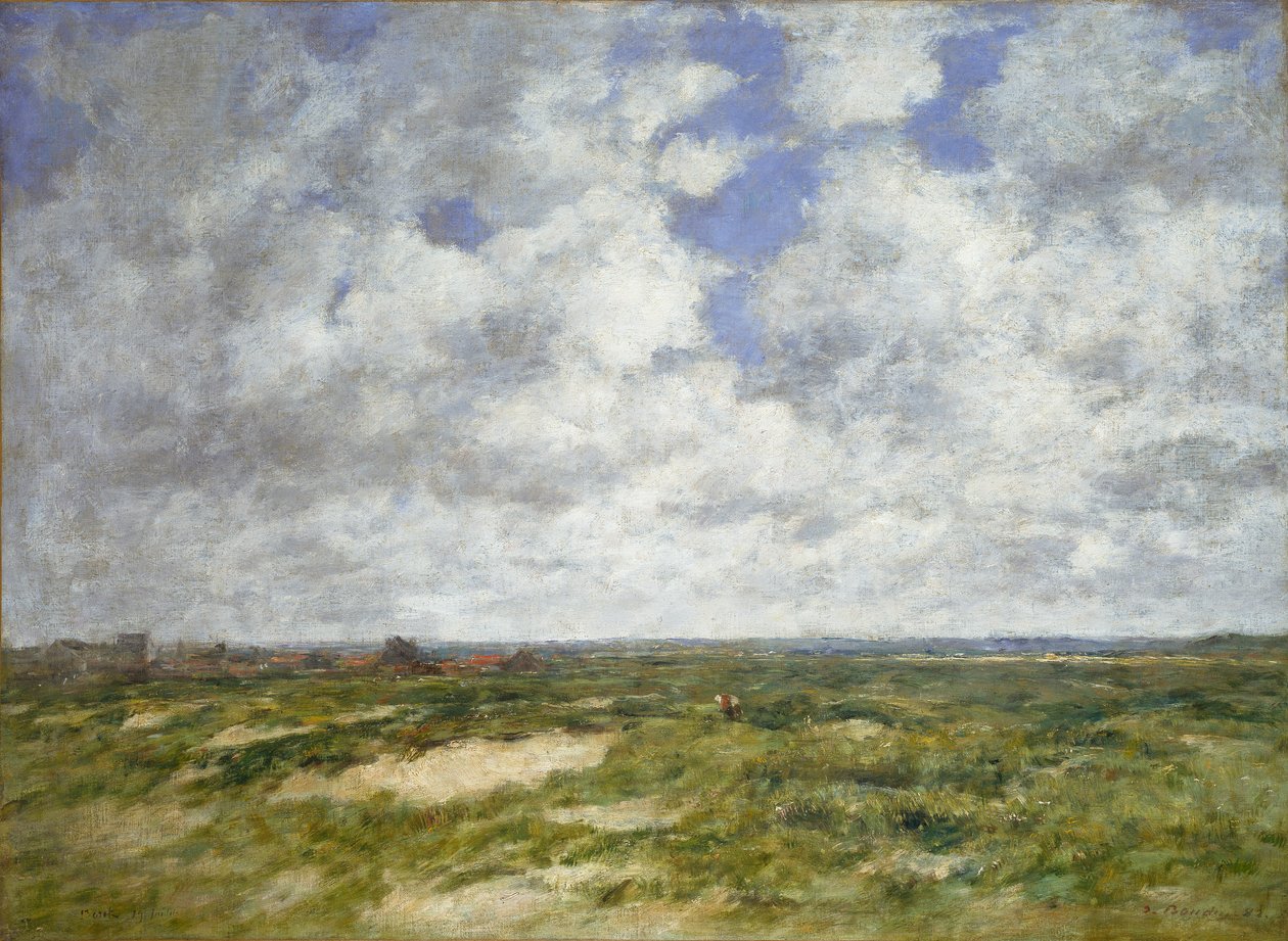 Berck, bewölkte Landschaft, 1882 von Eugene Louis Boudin