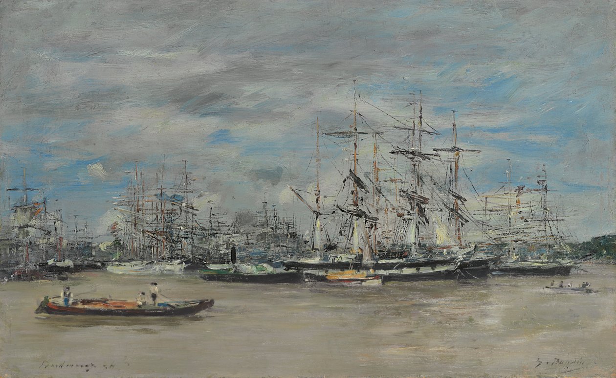 Bordeaux, der Hafen, 1874 von Eugene Louis Boudin