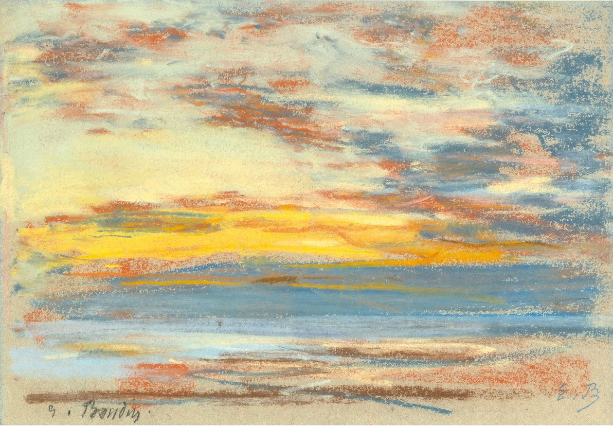 Küstenlinie und Himmel, um 1890 von Eugene Louis Boudin