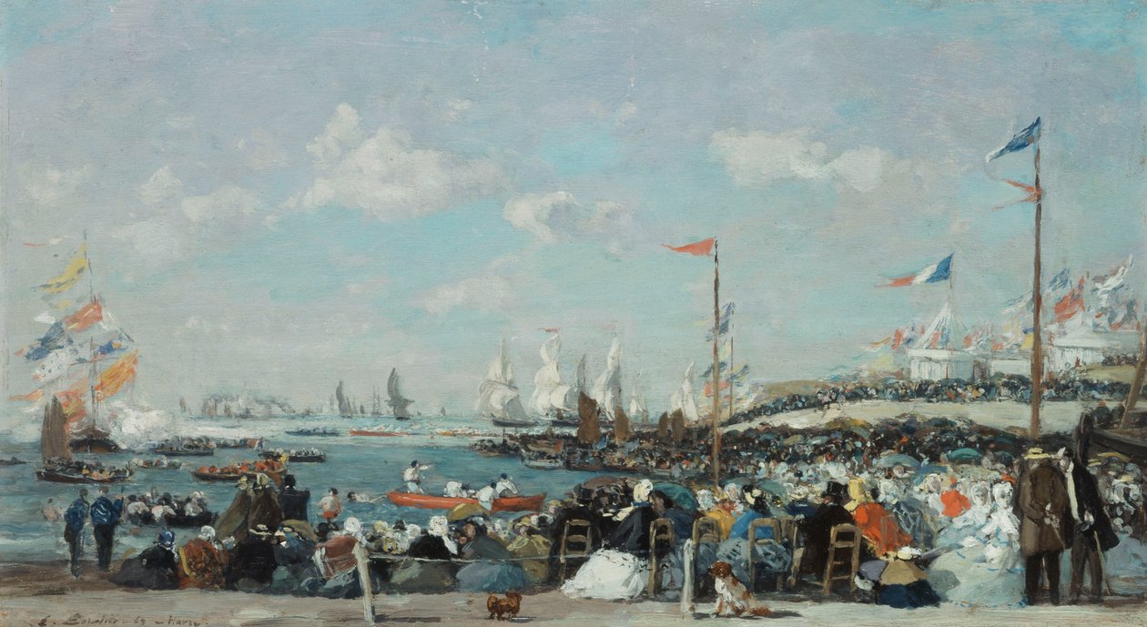 Die Regatta in Le Havre, 1869 von Eugene Louis Boudin
