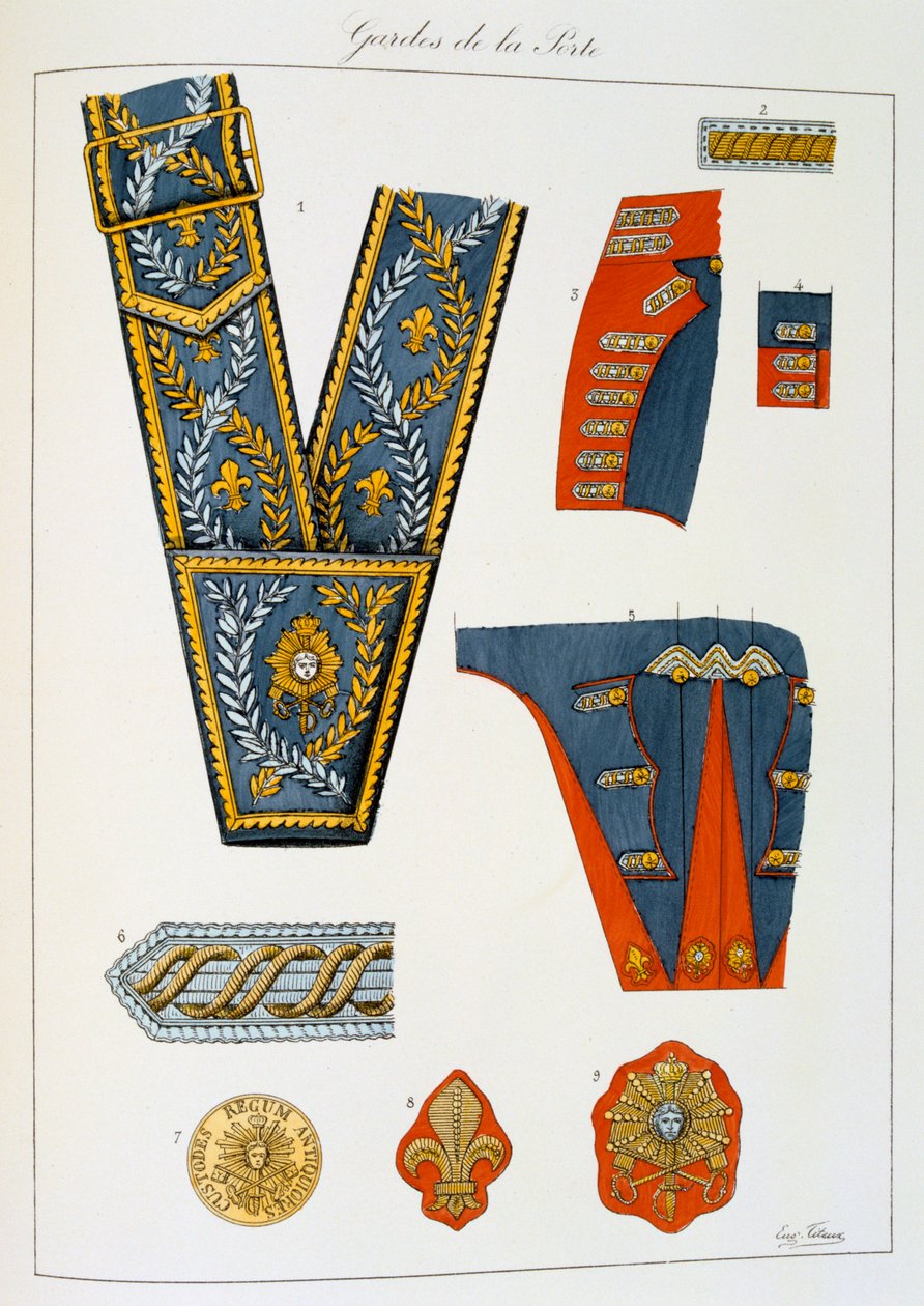 Gardes de la Porte, Insignien von Eugene Titeux