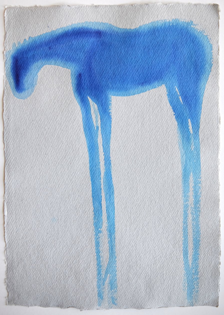 Blaues Pferd 1, 2023 von Eugenie Vronskaya
