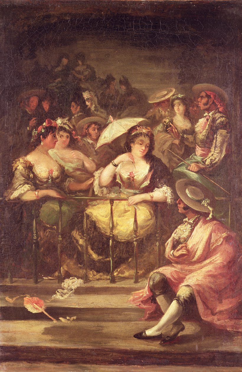 Frauen auf einem Balkon, 1859 von Eugenio Lucas y Padilla