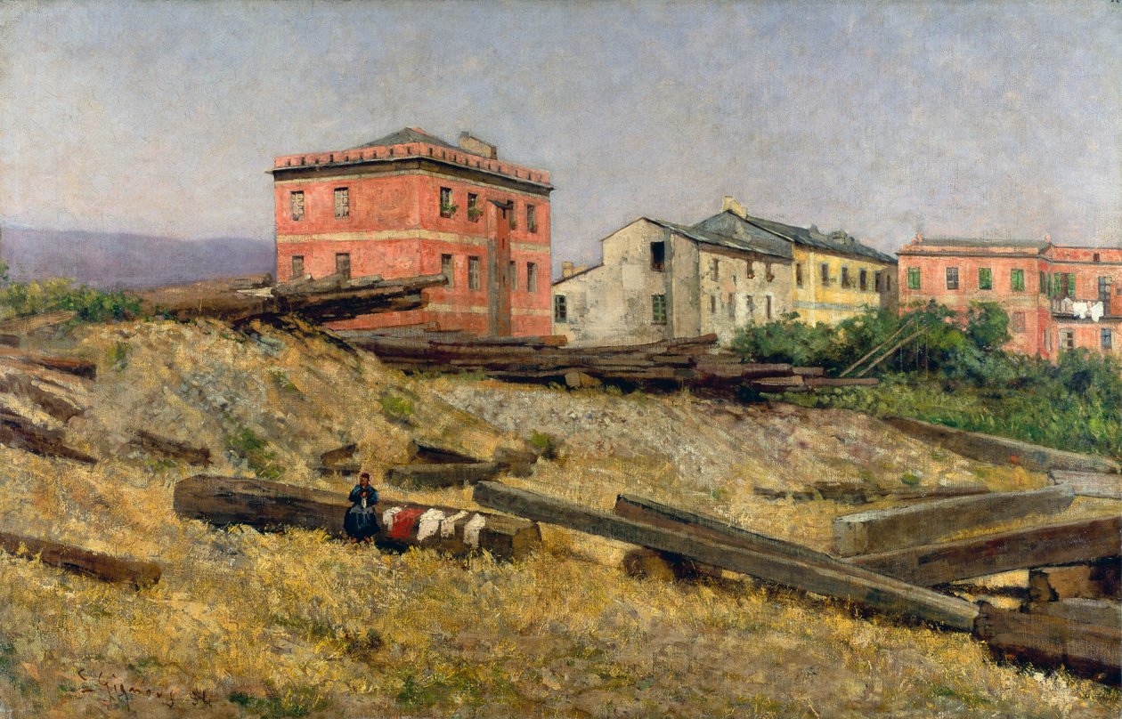 Häuser im ligurischen Apennin von Eugenio Gignous
