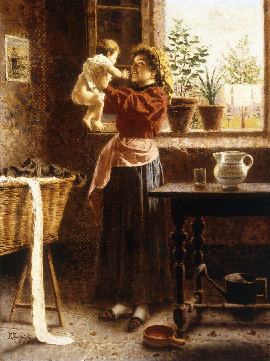 Ein zärtlicher Moment von Eugenio Zampighi