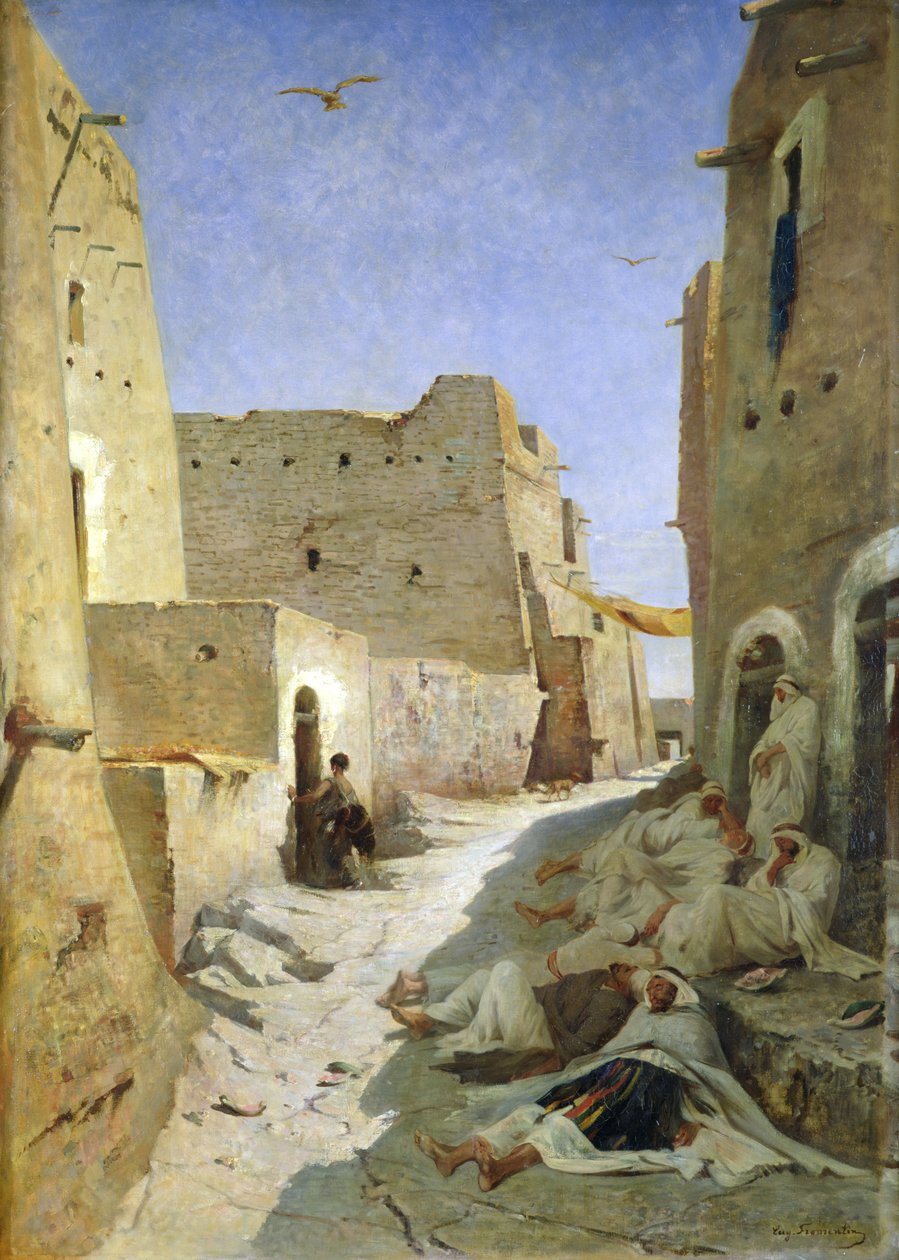 Die Bab-El-Gharbi-Straße, Laghouat, 1859 von Eugène Fromentin