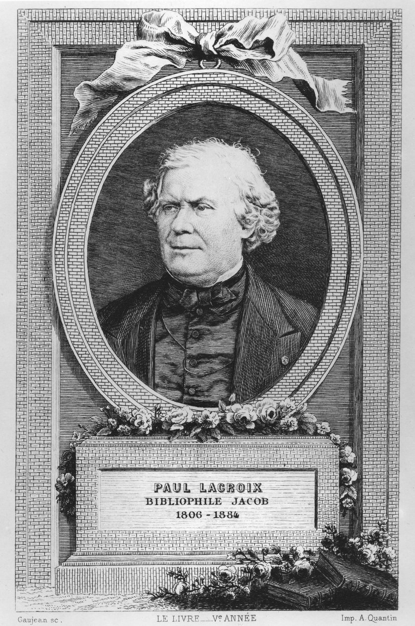 Porträt von Paul Lacroix von Eugène Gaujean