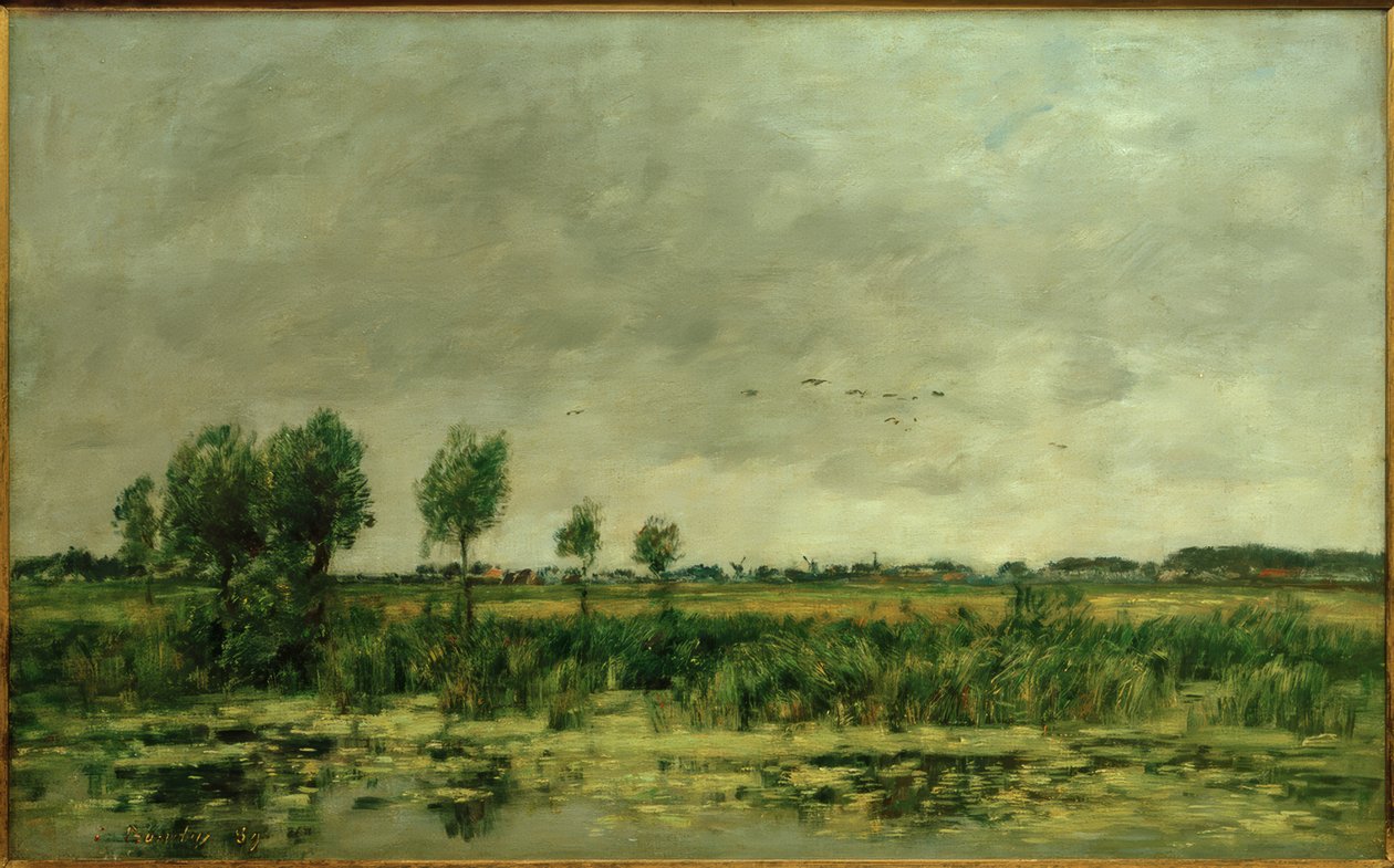 Moor bei Honfleur von Eugene Louis Boudin