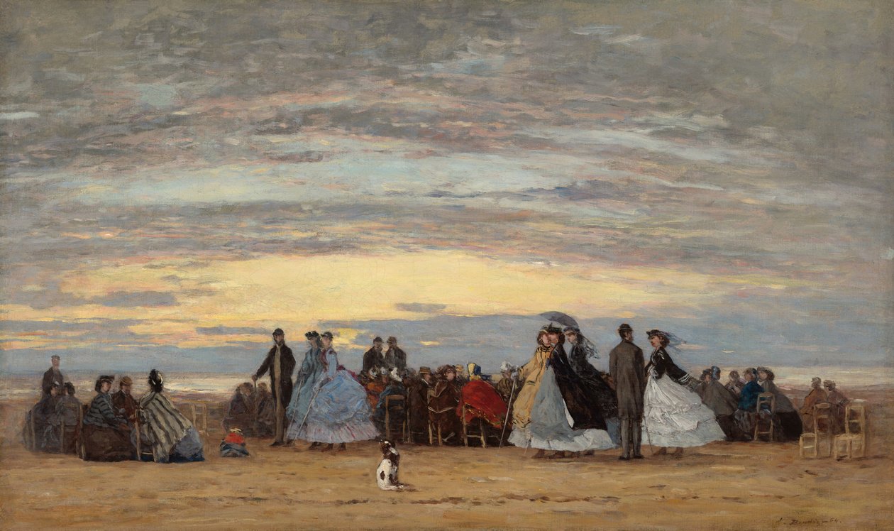 Der Strand von Villerville von Eugène Boudin