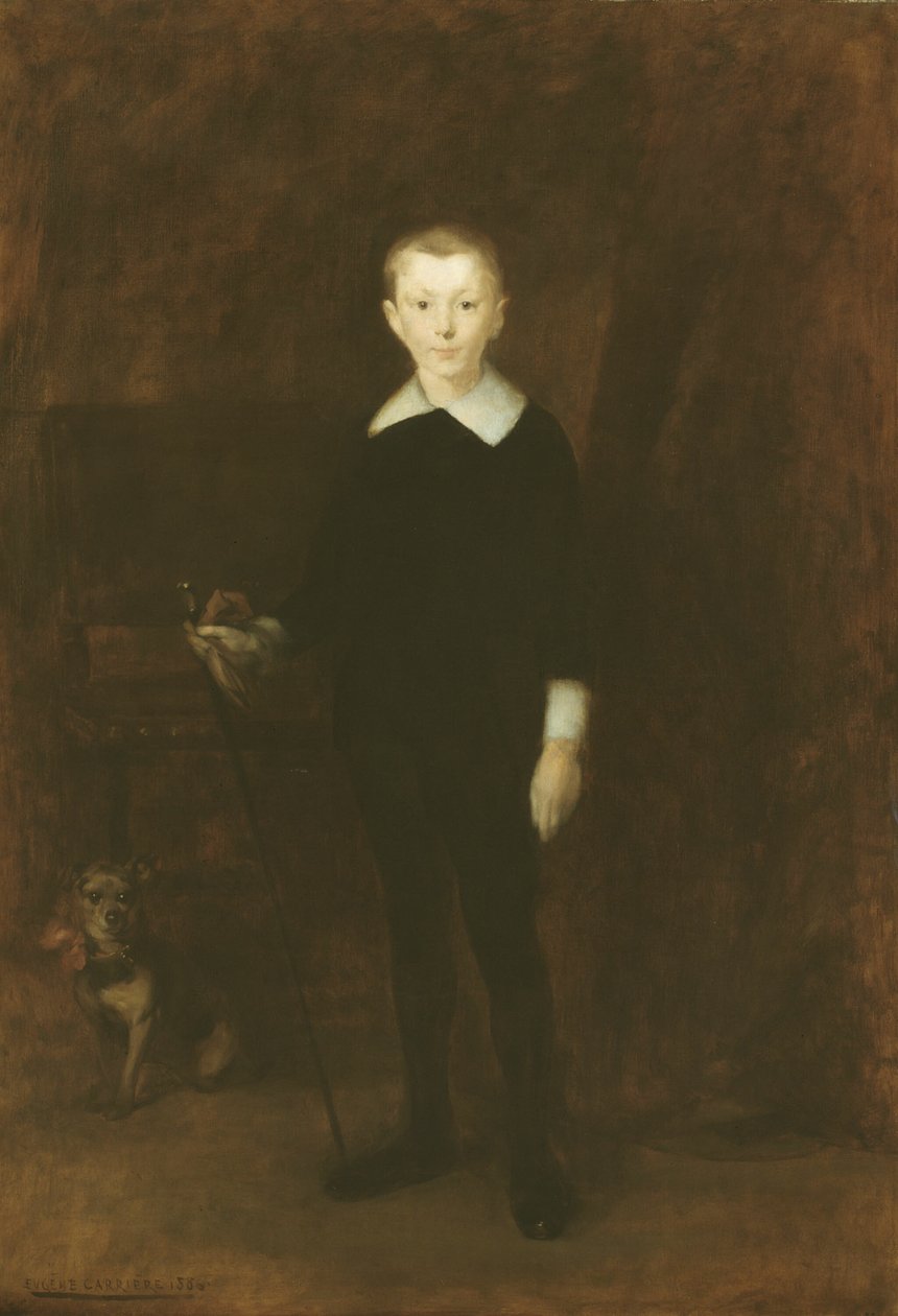 Porträt eines Jungen von Eugène Carrière