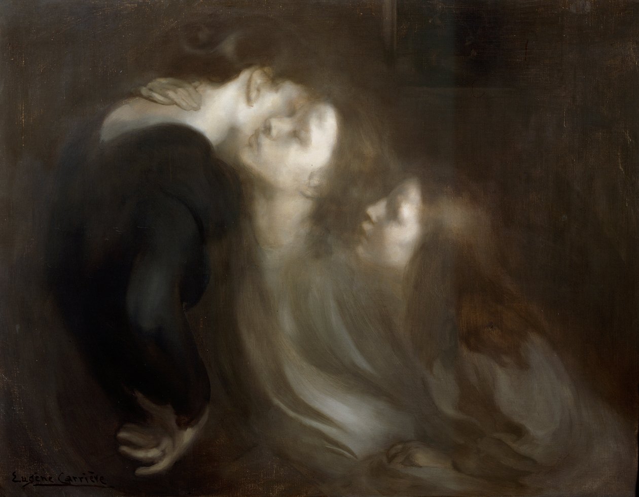 Der mütterliche Kuss, späte 1890er von Eugène Carrière