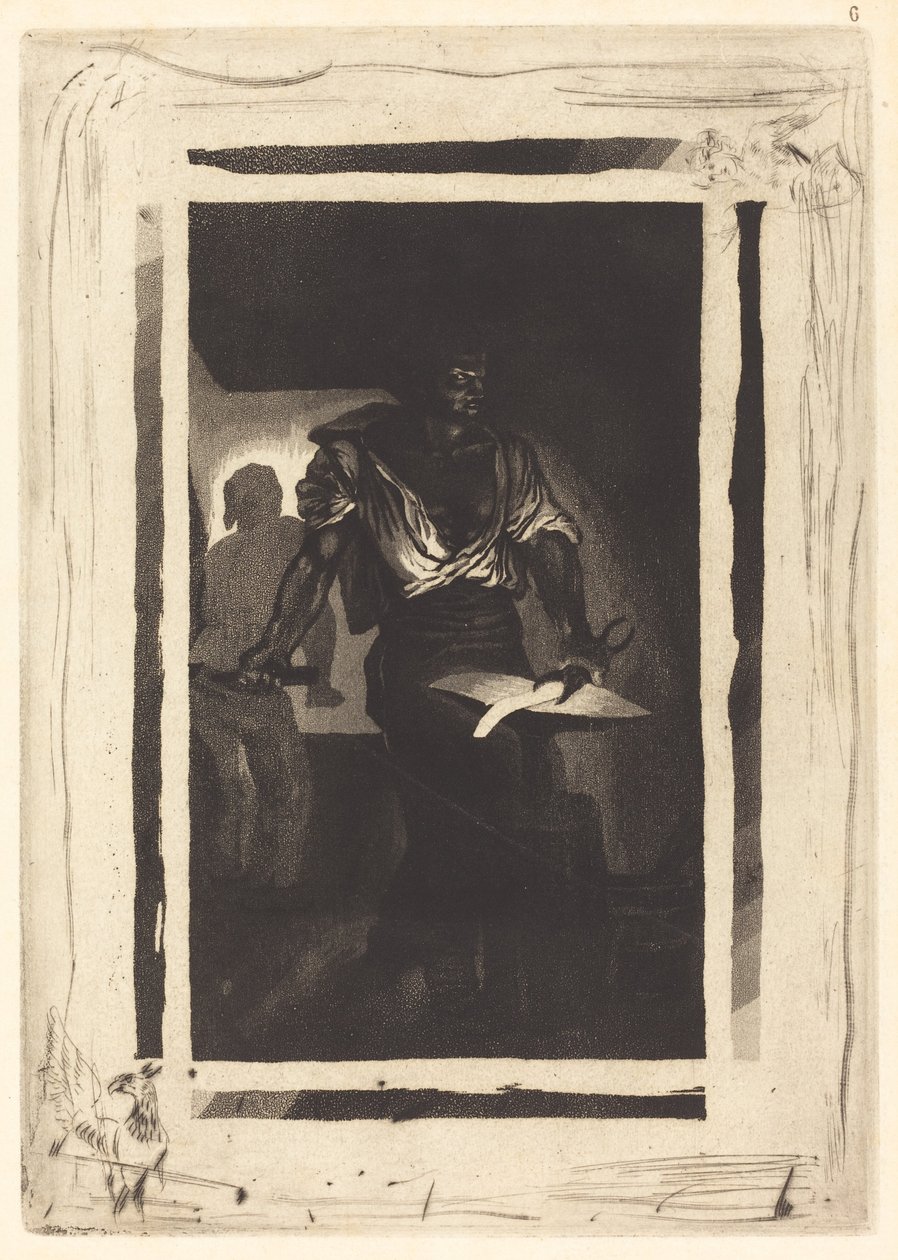 Ein Schmied von Eugène Delacroix