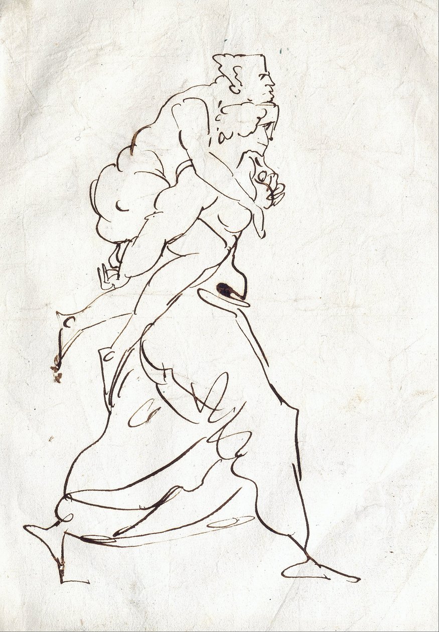 Aeneas und Anchises von Ferdinand Victor Eugene Delacroix