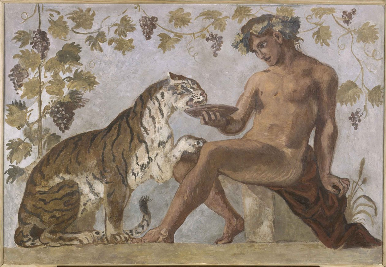 Bacchus mit einem Tiger, 1834 von Eugène Delacroix
