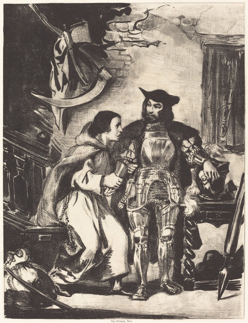 Bruder Martin mit Goetz von Eugène Delacroix