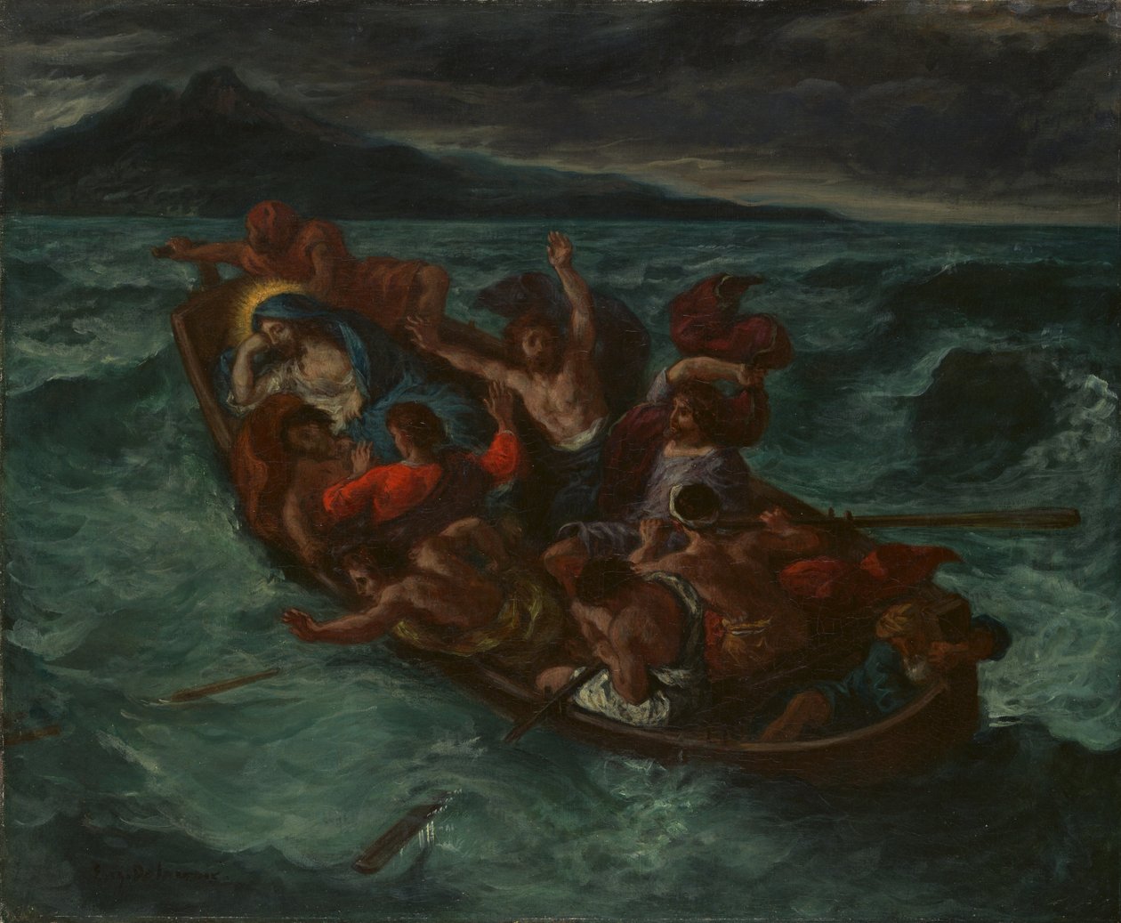 Christus schläft während des Sturms von Ferdinand Victor Eugene Delacroix