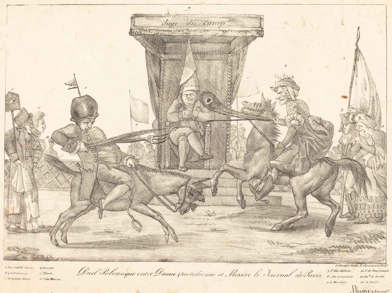 Duel Polemique, 1821 von Eugène Delacroix