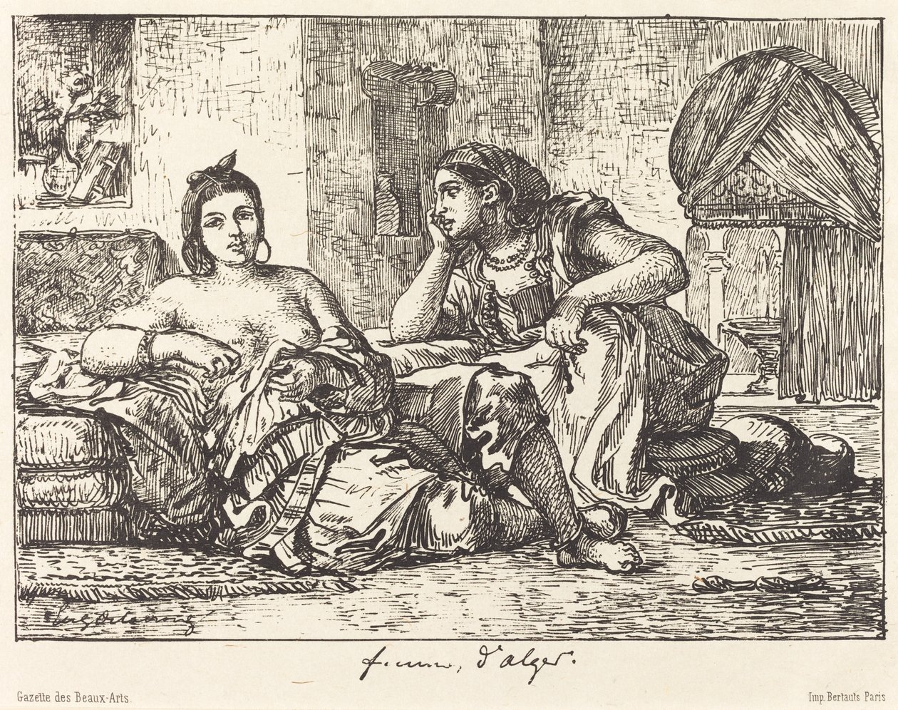 Frauen von Algier, 1833 von Eugène Delacroix