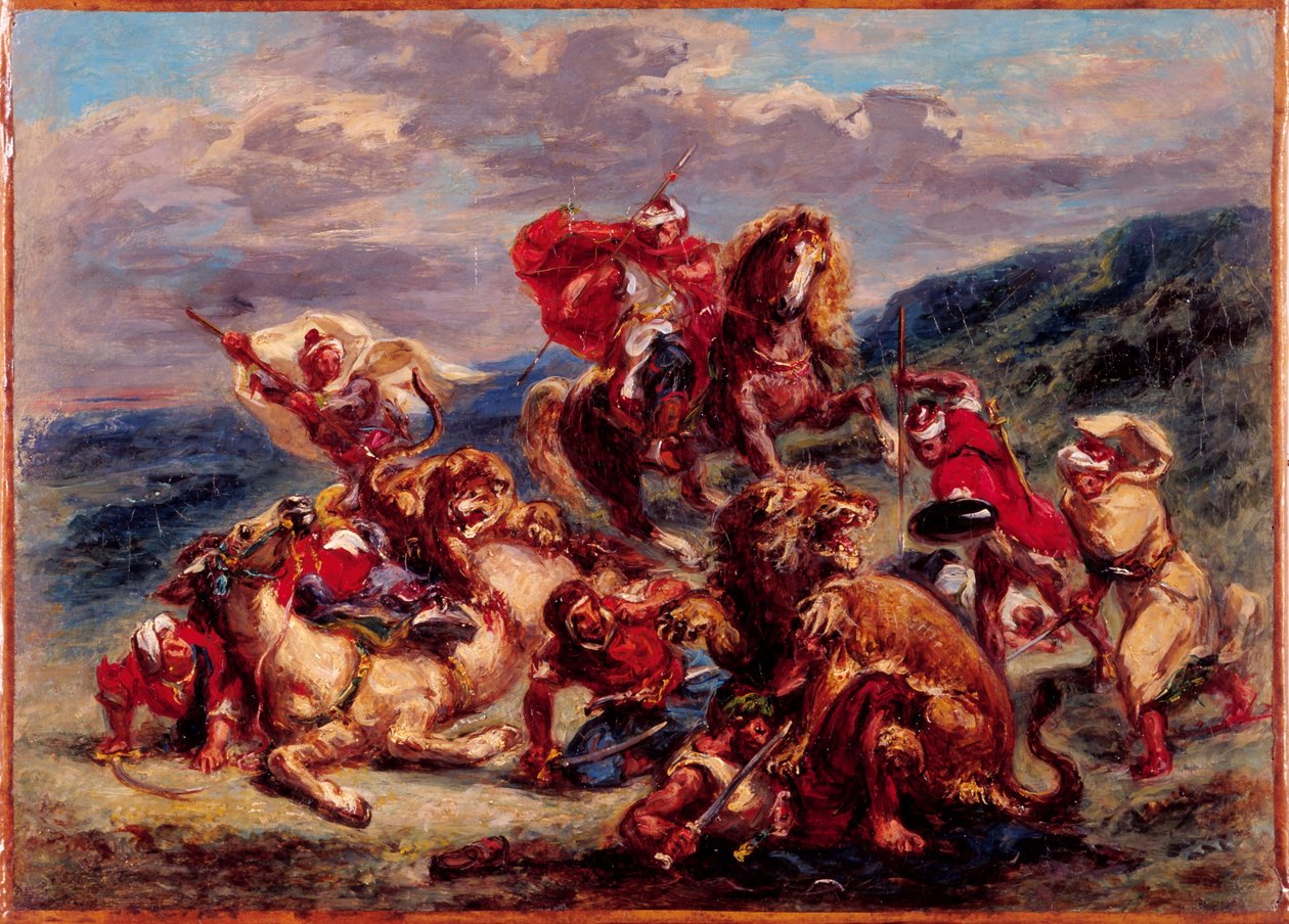 Löwenjagd von Eugène Delacroix