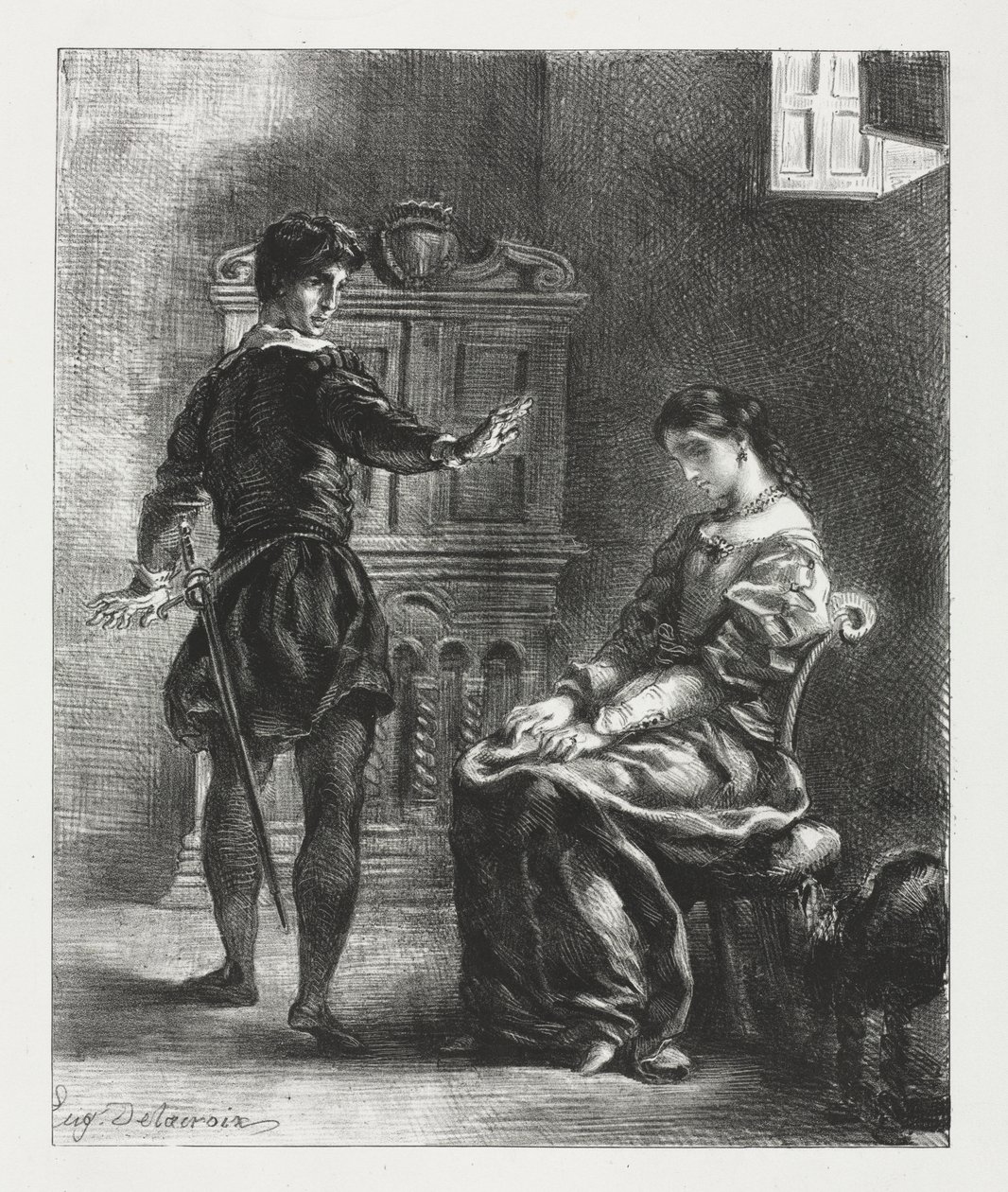 Hamlet: Hamlet und Ophelia von Eugène Delacroix