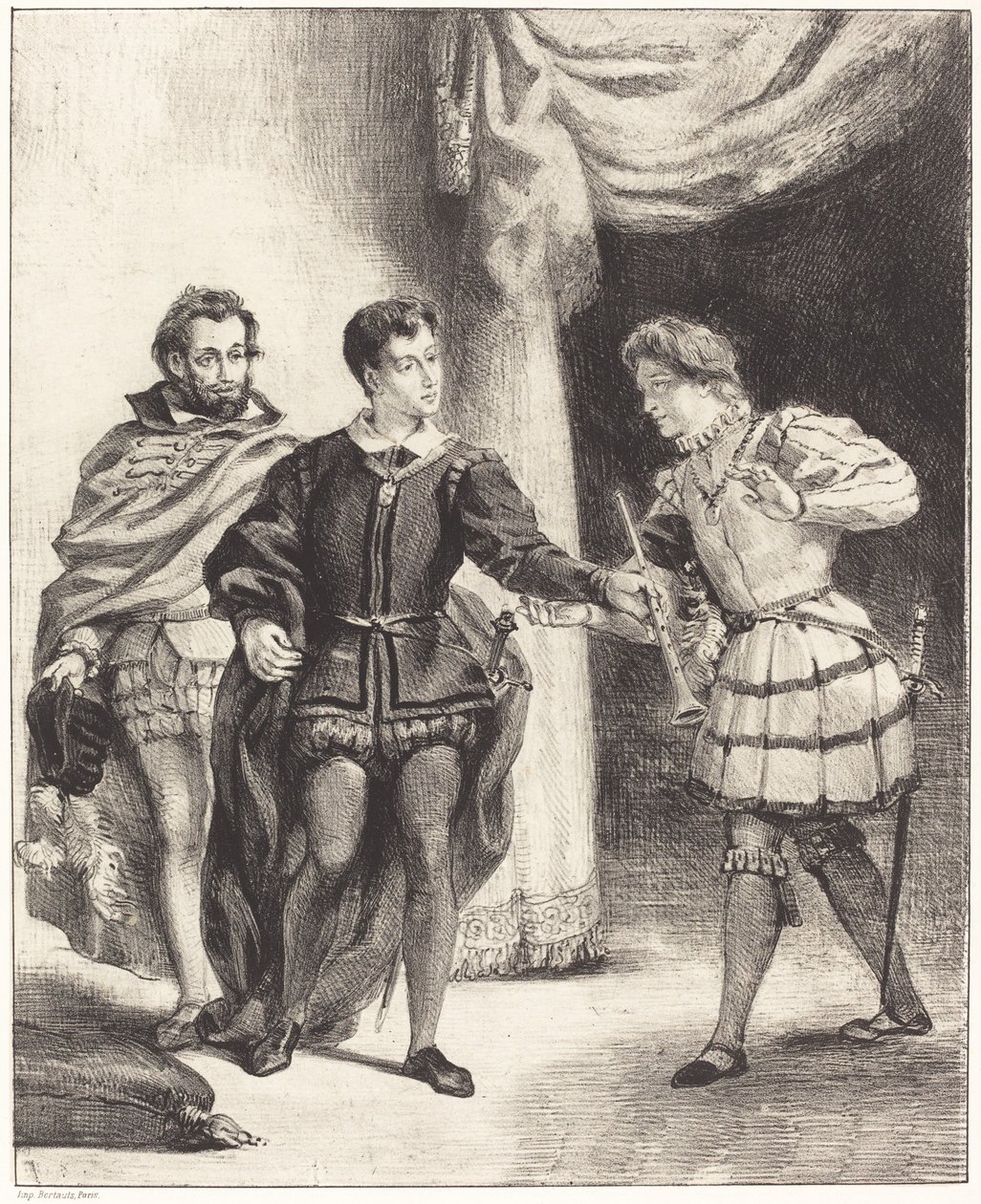 Hamlet und Guildenstern (Akt III, Szene II) von Eugène Delacroix