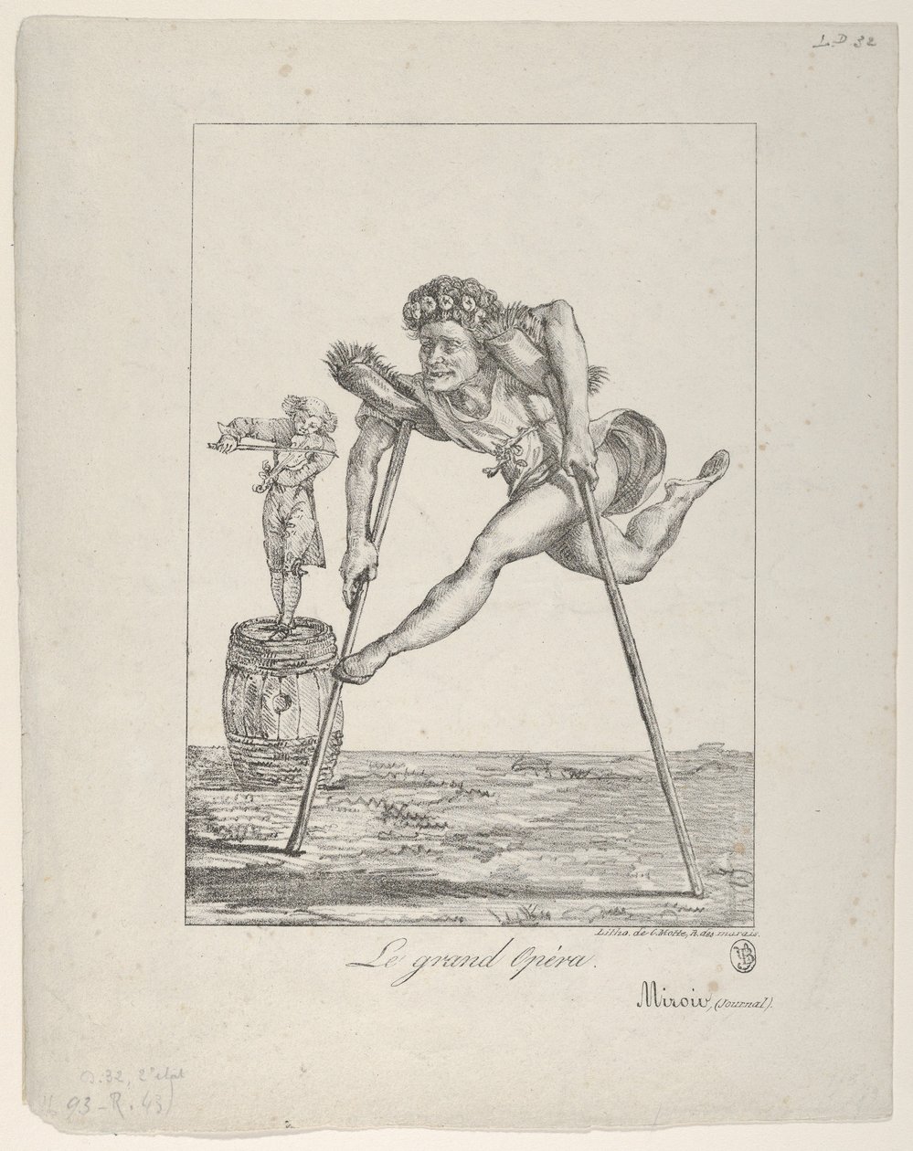 Le Grand Opéra, 1821 von Eugène Delacroix