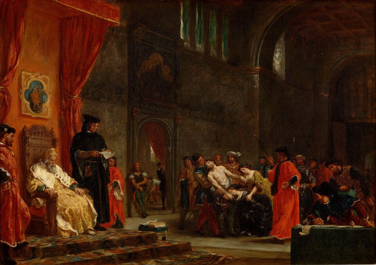 Die zwei Foscari von Ferdinand Victor Eugene Delacroix