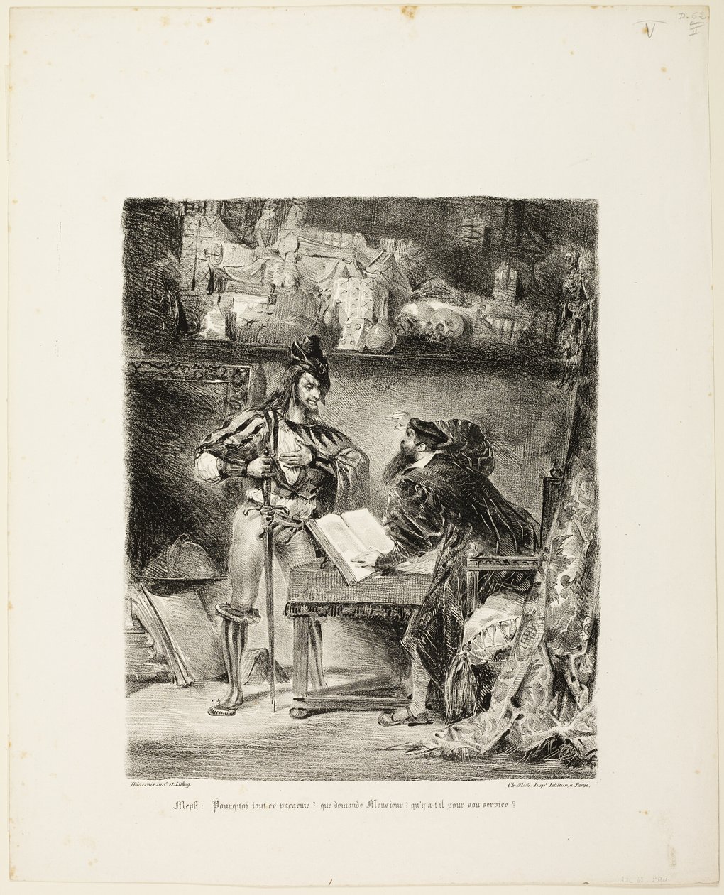 Mephistopheles erscheint Faust von Eugène Delacroix