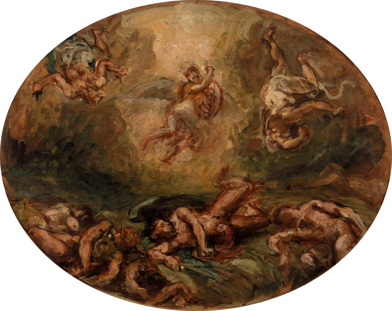 Der heilige Michael besiegt den Teufel von Eugène Delacroix
