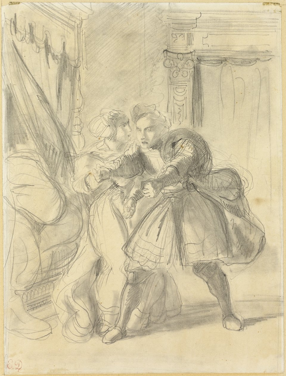 Studie von Eugène Delacroix