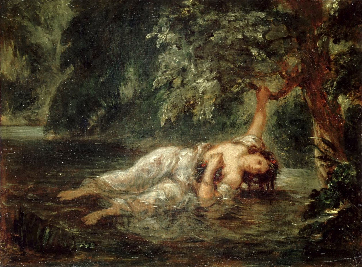 Der Tod von Ophelia, 1853 von Eugène Delacroix
