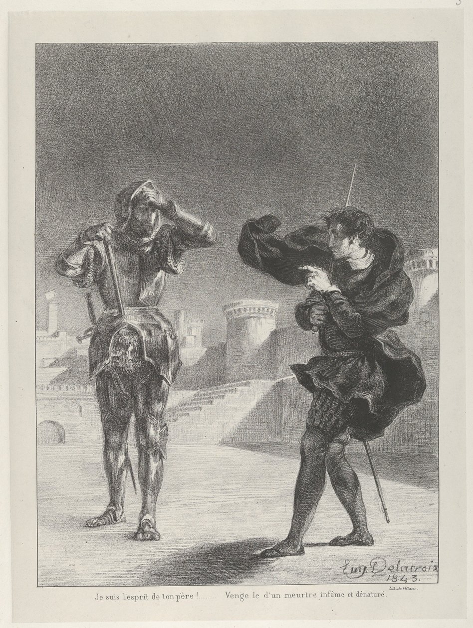 Der Geist auf der Terrasse von Eugène Delacroix