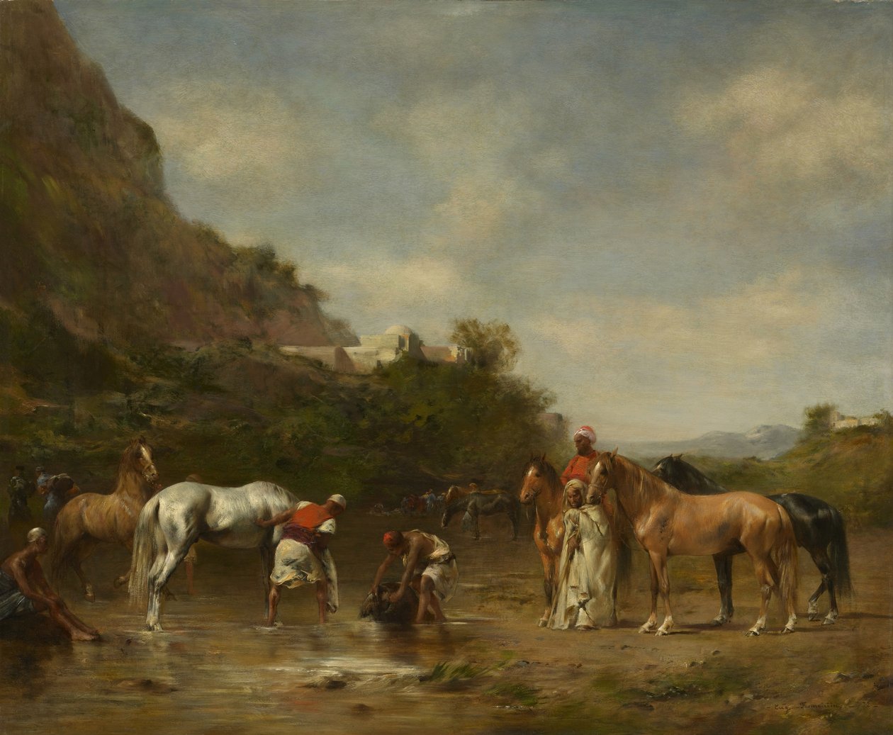 Araber tränken ihre Pferde, 1872 von Eugène Fromentin