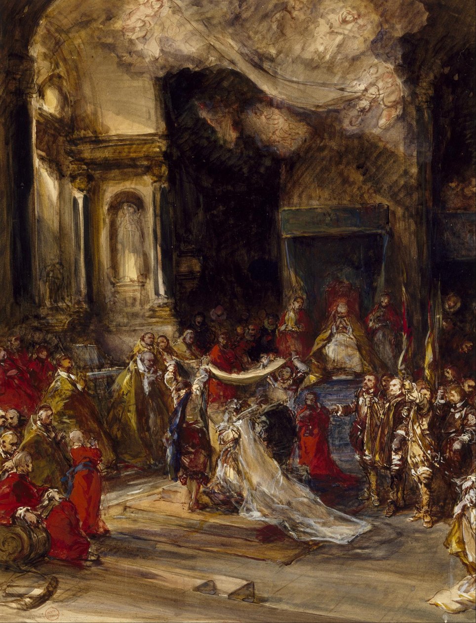 Eine königliche Hochzeitsszene von Eugene Isabey