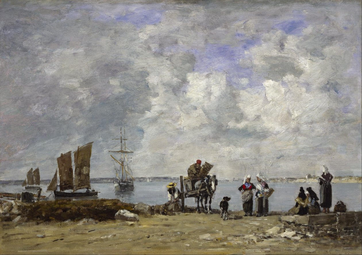 Fischerfrauen am Meer von Eugene Louis Boudin