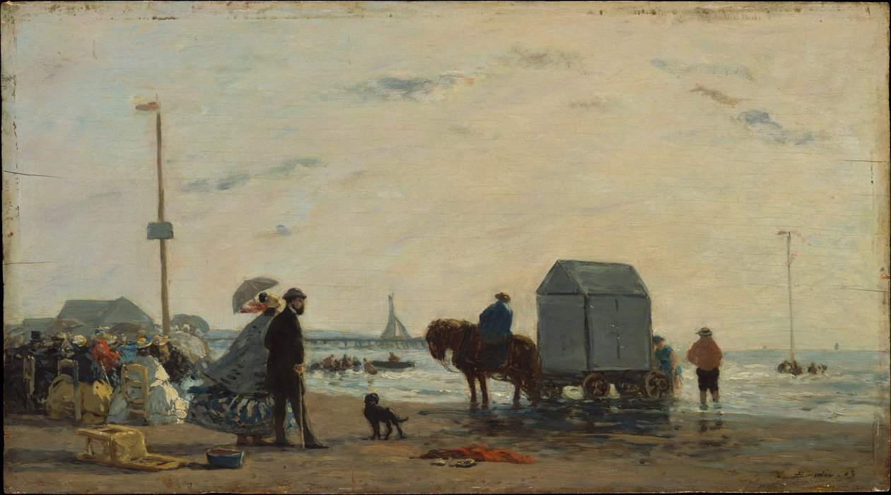 Am Strand von Trouville von Eugene Louis Boudin