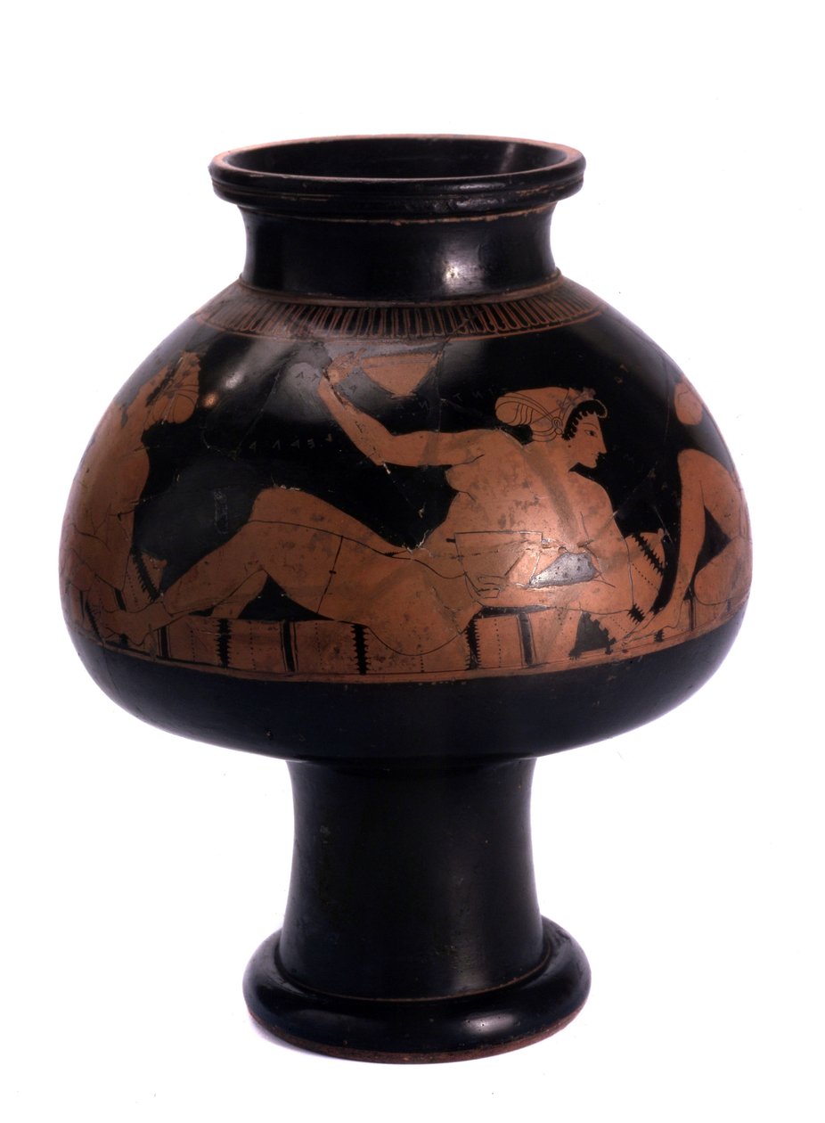 Attische rotfigurige Vase mit Symposionsszene, 505-500 v. Chr. von Euphronios