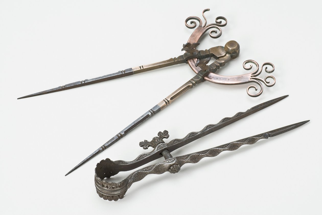 Zirkel, 18. und 16. Jahrhundert (Bronze, Stahl, Kupfer und Eisen) von European