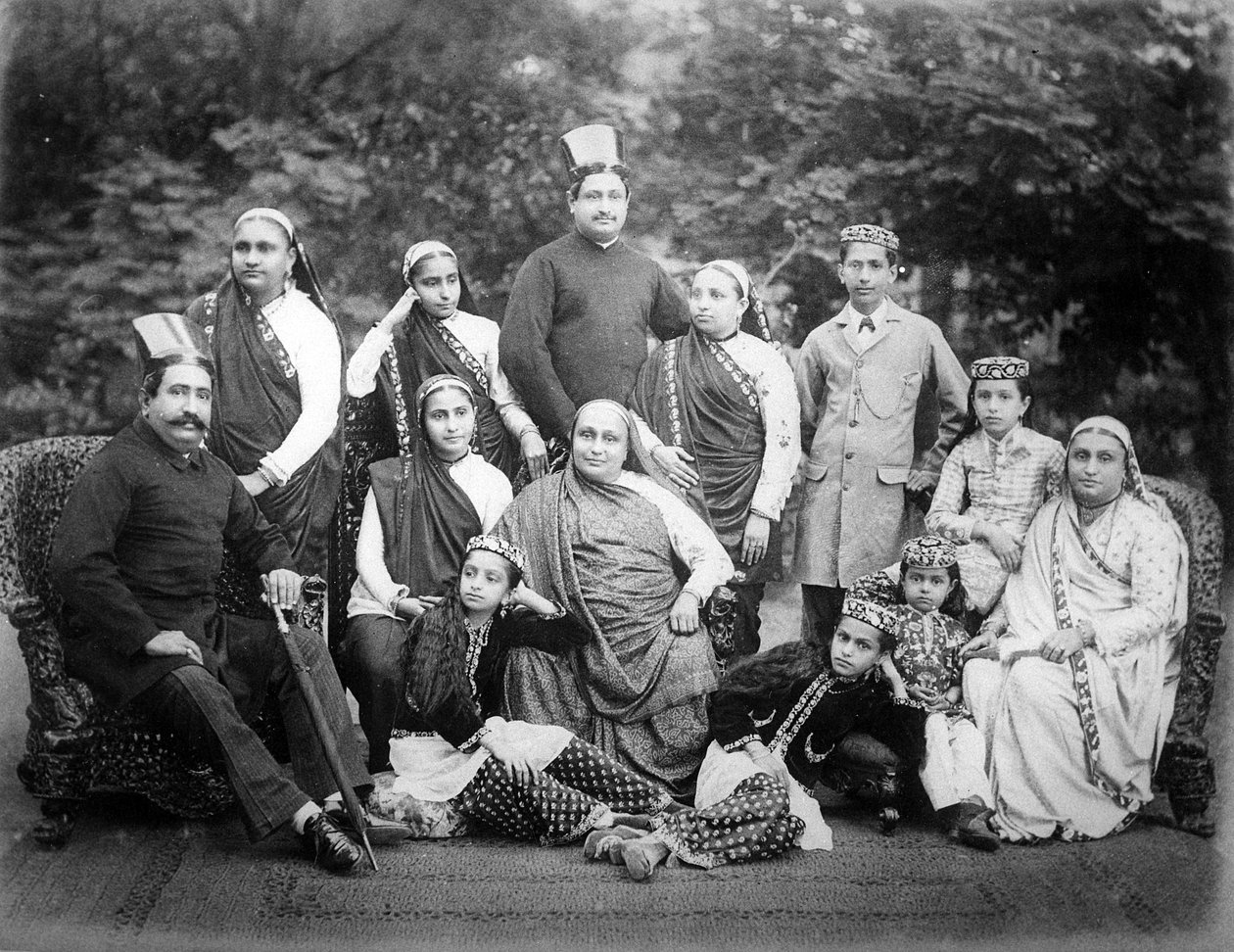 Parsee-Familie, spätes 19. Jahrhundert von European Photographer