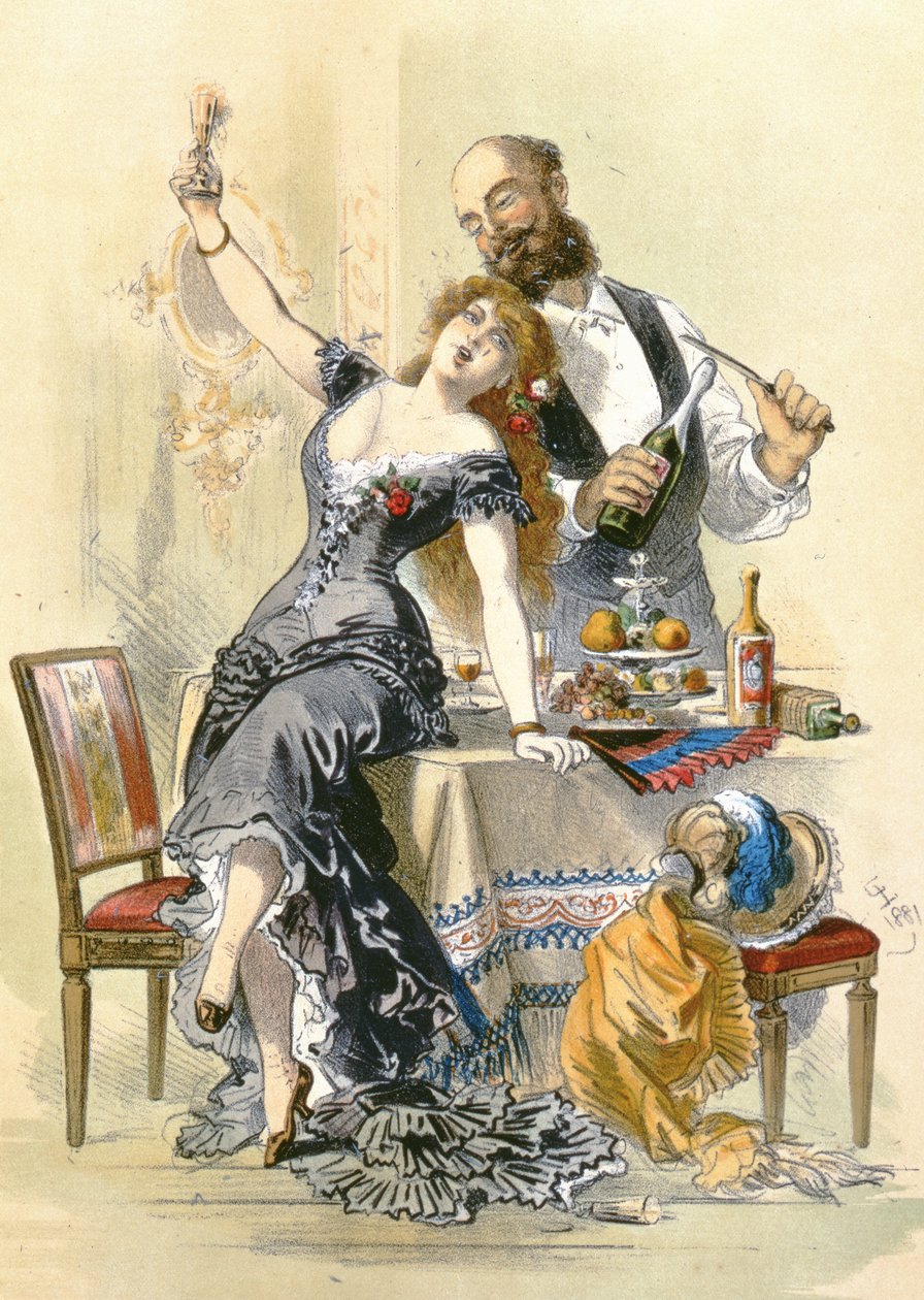 Die Geschichte einer Frau: Der Bube der Kelche, 1881 von Eusebio Planas