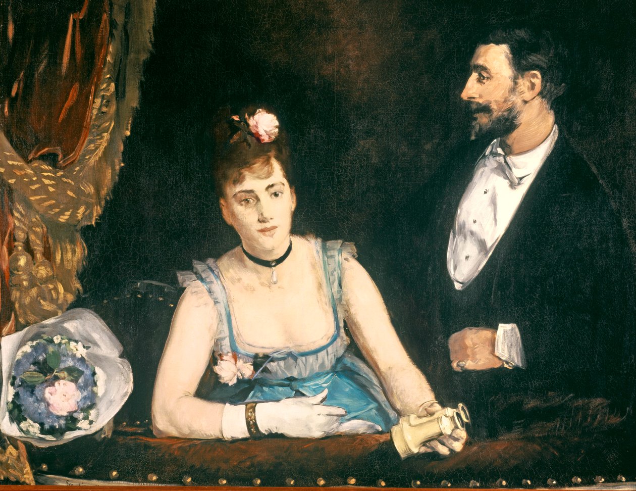 Eine Loge im Italienischen Theater, 1874 von Eva Gonzalès
