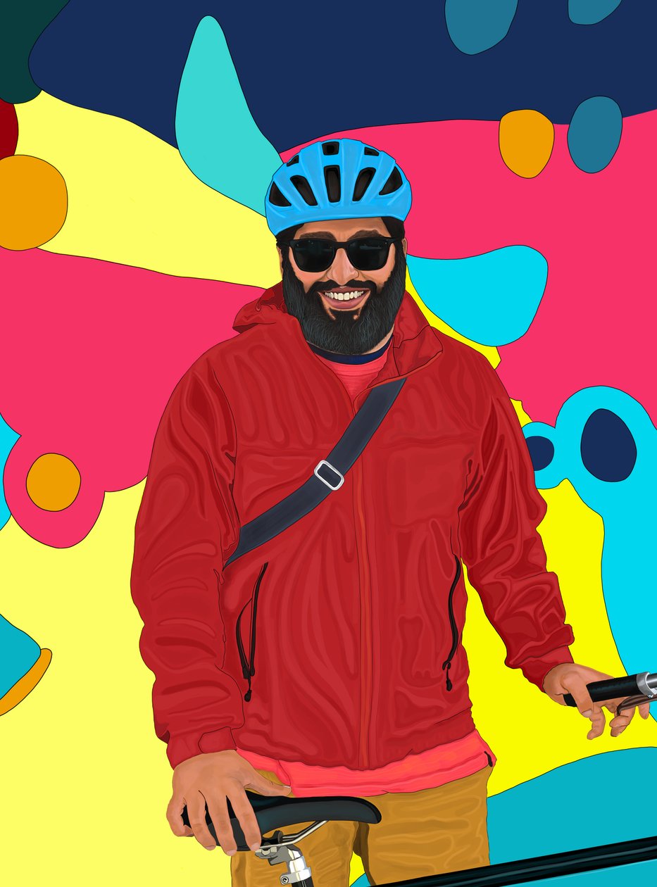 Rizwan lächelt von Evan Sklar