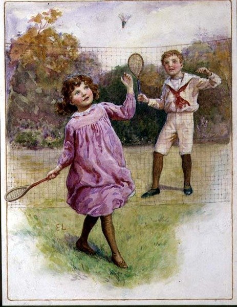 Ein Spiel Federball von Eveline Lance