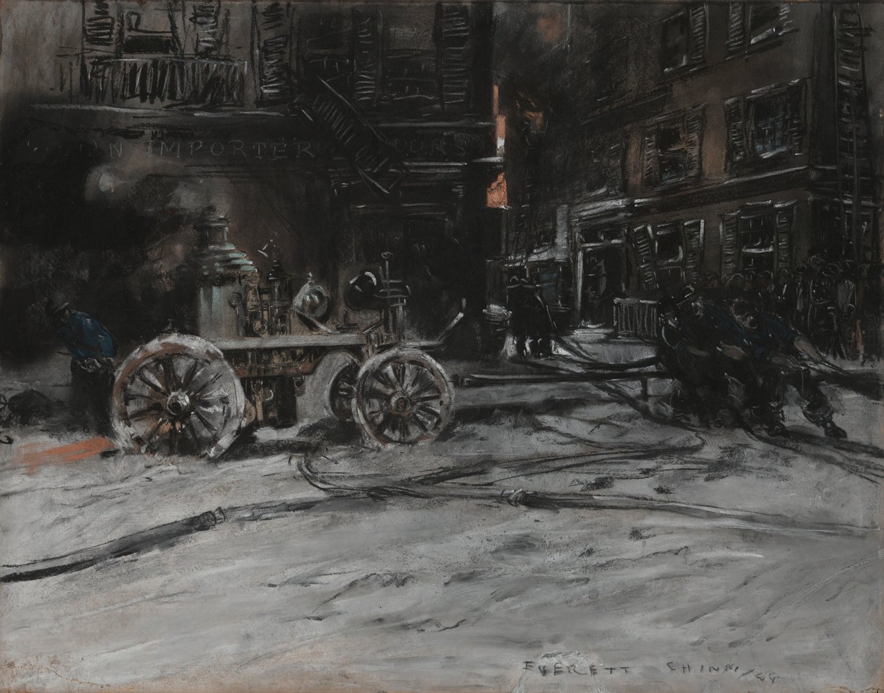 Feuerszene von Everett Shinn