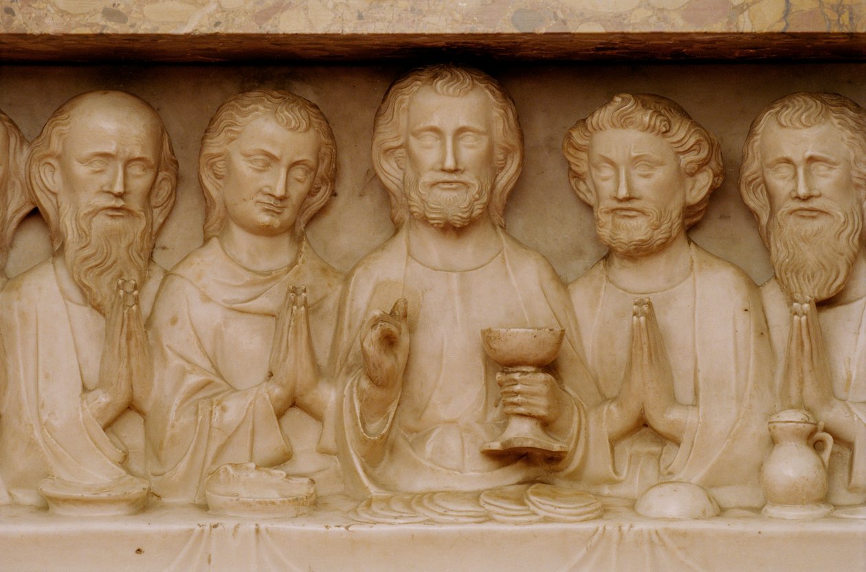 Das letzte Abendmahl (Detail), ca. 1340 von Evrard d